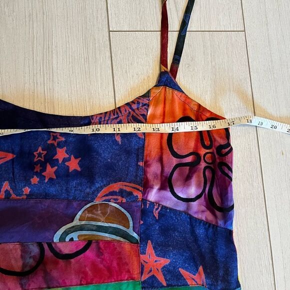 Vintage patchwork bright colourful micro mini dress - Picture 10 of 12